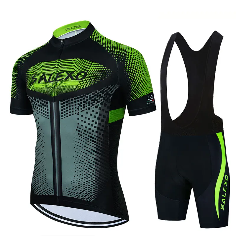 Summer Men's Breathable Short Sleeve Cycling Jersey Kit MTB Ropa Ciclismo Bicycle Bike Clothing Bib Shorts Bike Jersey Set