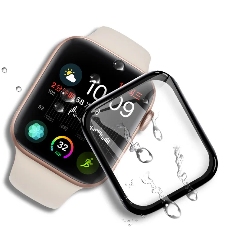 

3D Curved Edge No Tempered Glass for Apple Watch Series 3 2 1 38MM 42MM Screen Protector film for iWatch 4/5 40MM 44MM Full glue