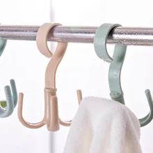 

360 Degrees Rotate Four Claws Hooks Towel Hanger Home Clothes Shoes Sundries Organizers Multi-Function Organizers
