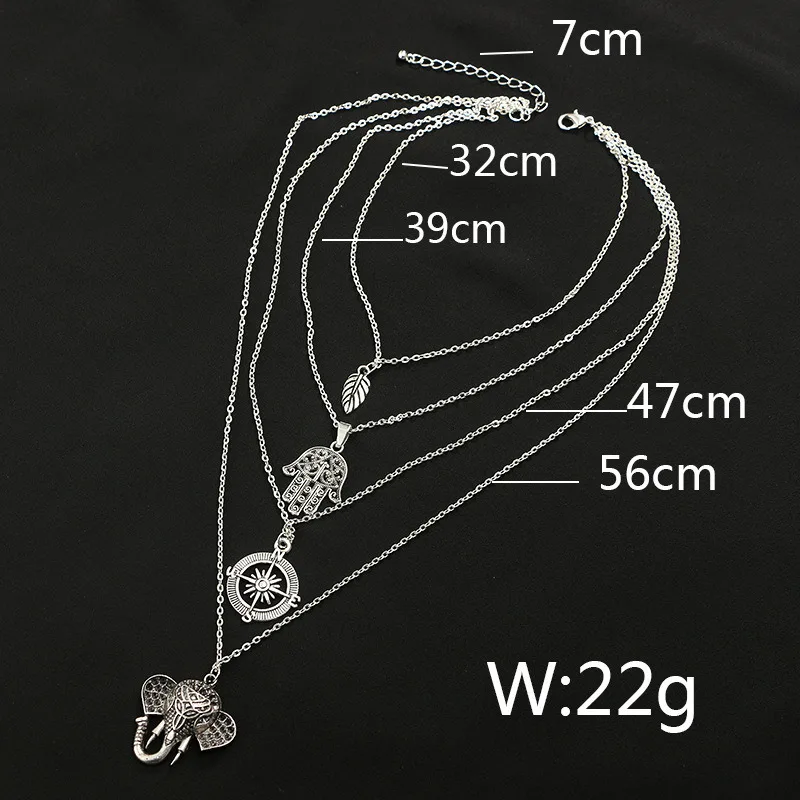 RAVIMOUR, винтажное богемное колье, ожерелье для женщин, луна, слон, цепочка, массивное ожерелье, подвеска, модное ювелирное изделие, этнический воротник