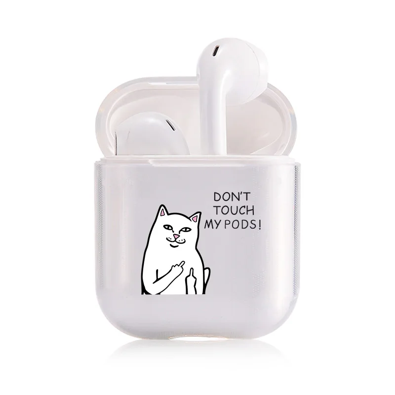 I300011 Прозрачный чехол для airpods чехол s мягкий простой силиконовый чехол для AirPods Sketch чехол для наушников для Apple Airpods чехол s - Цвет: I300011