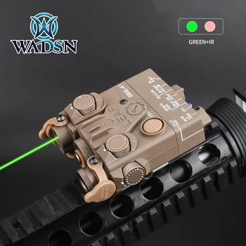 

WADSN Airsoft PEQ Mini DBAL-A2 Green IR Aiming Laser with white Light Hunting Weapon Tatical Strobe Light