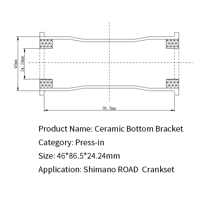 Hscer керамический Нижний кронштейн BB86 BB90 BB92 BB386 BBRight BSA дорожный подшипник для горного велосипеда - Цвет: BB386 Shimano Road