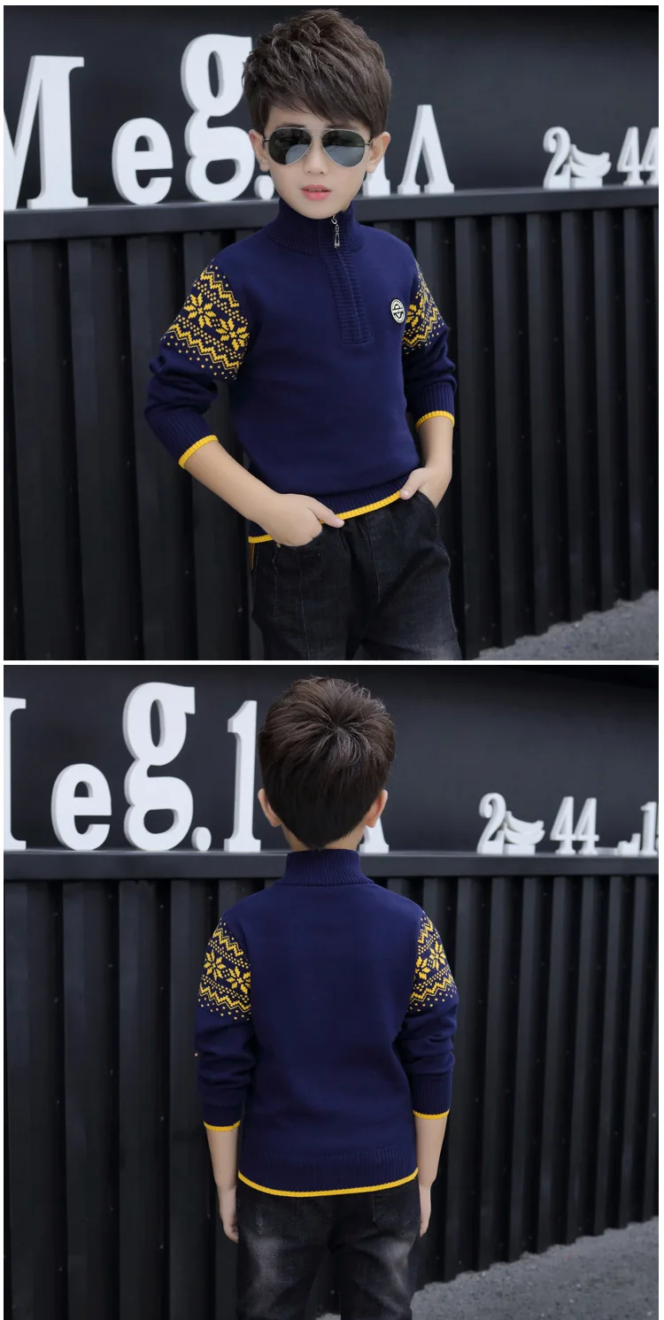 Одежда для мальчиков; зимняя одежда из хлопка; свитер для мальчиков; пуловер; свитер; детская одежда; Детский свитер; зимний теплый свитер