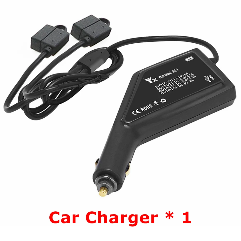 Buy Protable Car Charger Battery Charging for DJI Mavic Mini Remote Controller USB Drone Travel Transport Outdoor Accessories