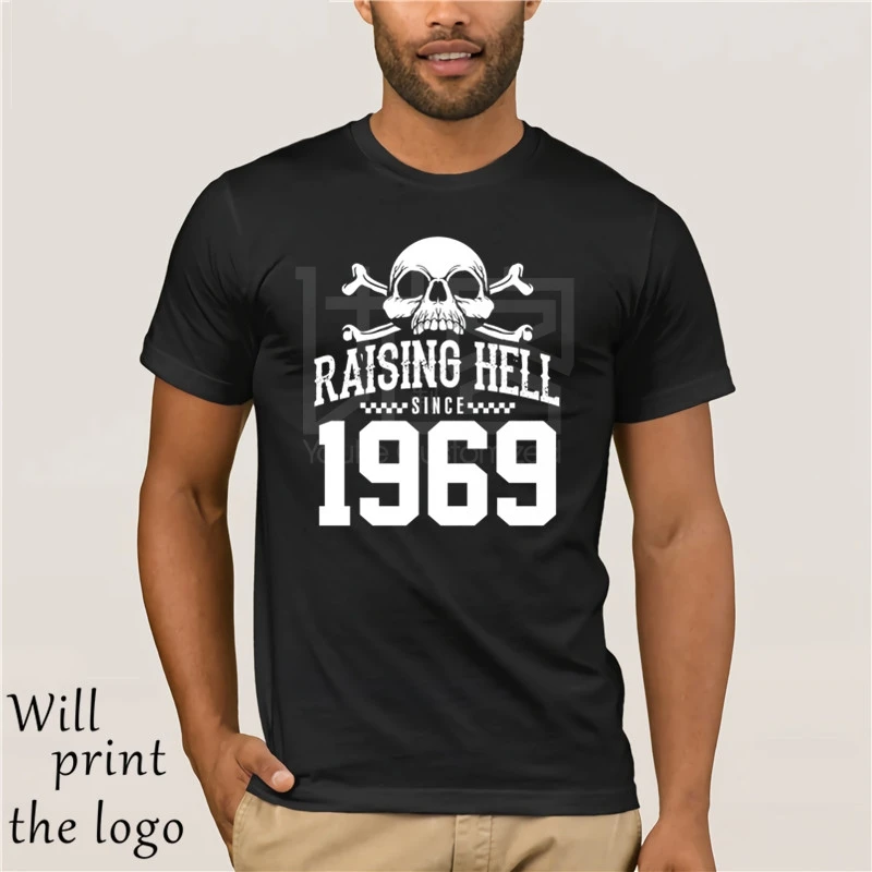Мужская футболка с надписью Raising Hell Повседневная унисекс Gift for Dad Grandad для дня