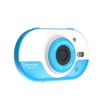 

8MP Children Digital Camera Kids Waterproof with Front and Rear Dual Cameras 2.4 Inch IPS HD Screen One-click Photo Self-timer