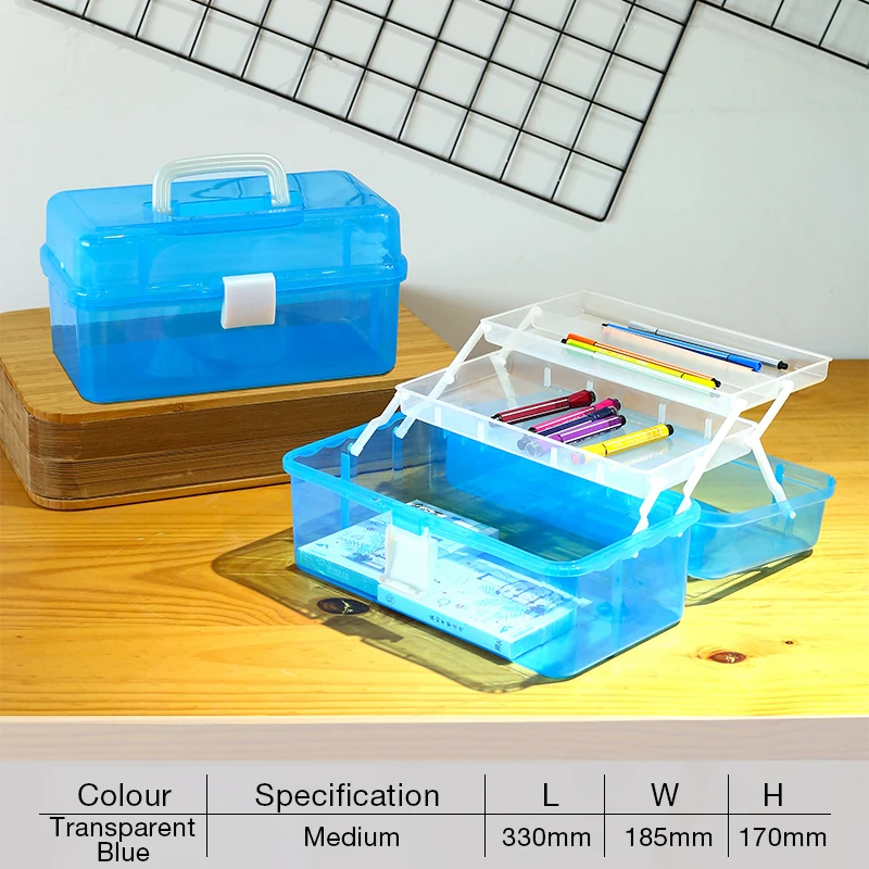 Tofficu Portable Medicine Box Organizer Storage Fold 3- Layer Large  Medicine Cabinet Household Medicine Storage Box Medicine Chest Medication  Chest