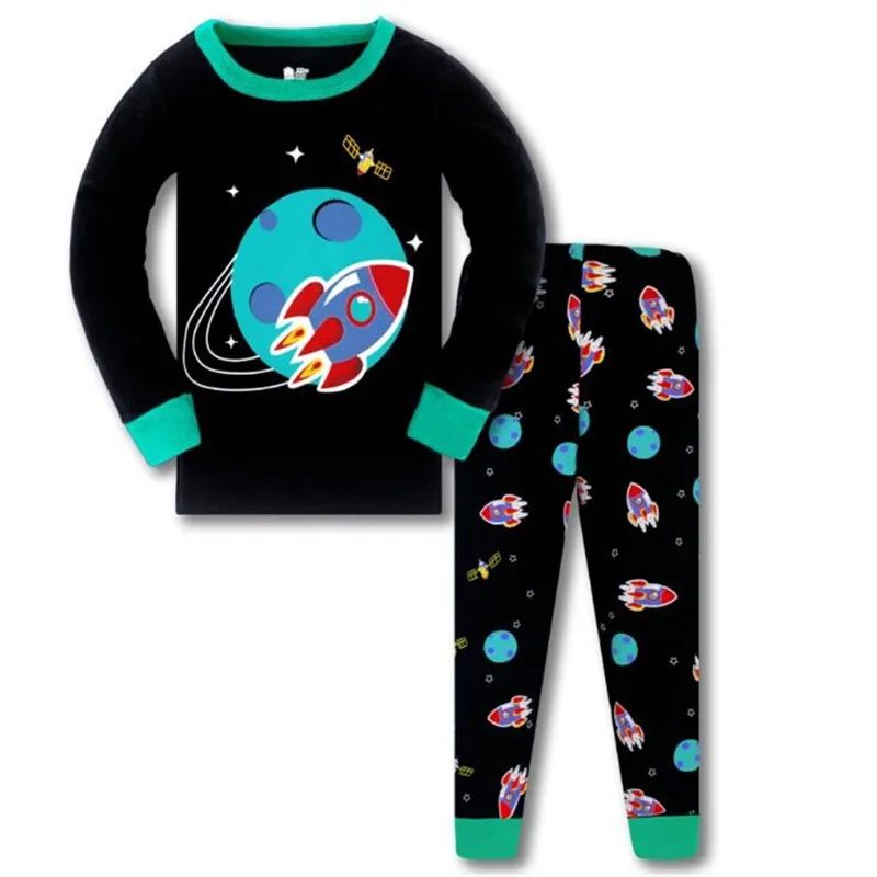 Kids Boy Girls Clothing Pajamas Set 100% Cotton Children Sleepwear 2 Pieces Cartoon Tops +Pants Toddler Kid Clothes Pyjamas pajama sets baby boy