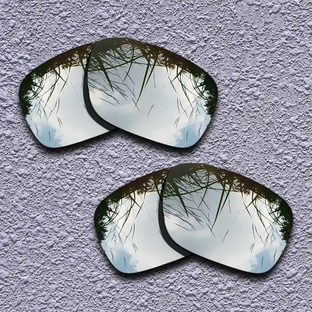 Silver-Silver 2 пары поляризованных сменных линз для солнцезащитных очков Oakley Holbrook-несколько вариантов - Цвет линз: Silver-Silver
