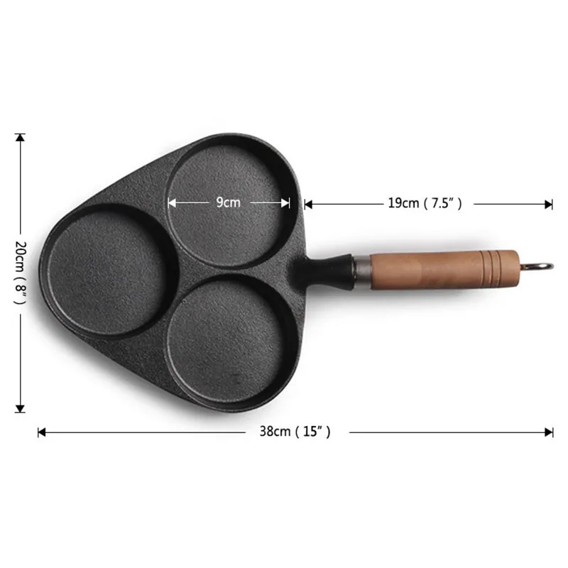 Gietijzeren без покрытия 3в1 компарация Omelet Koekenpan Met Lange Handvat газовая индукция Kookplaat Keuken & Eetkamer Kookgerei