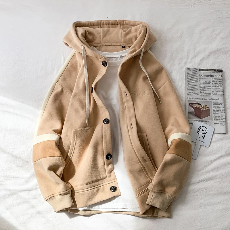 khaki Новинка зимы, бархатные толстовки, мужская мода, хит, цвет, Повседневная Толстовка с капюшоном, Мужская Уличная одежда, свободные, хип-хоп худи, Мужская M-2XL - Цвет: khaki