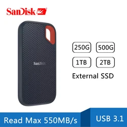 SanDisk – disque dur externe Portable SSD, USB 500, type c, capacité de 550 go, 3.1 go, 1 to, 250 mo, pour ordinateur Portable 