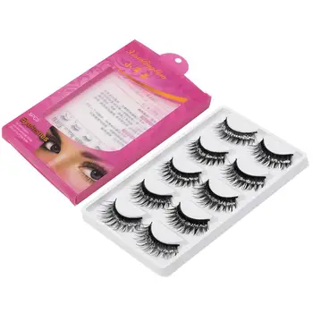 

5 Pairs Long Thick Glitter Artificial Eyelashes Cosmetics Heavy Makeup Tool