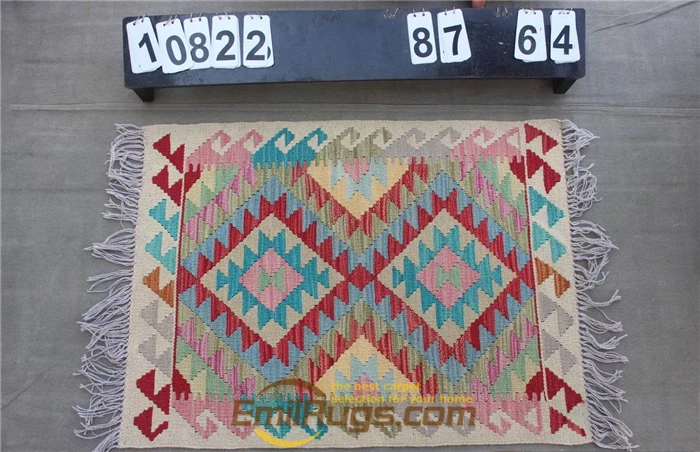 Келим ковер из натуральной шерсти прошитый вручную для жизни gc131Afghan07yg22