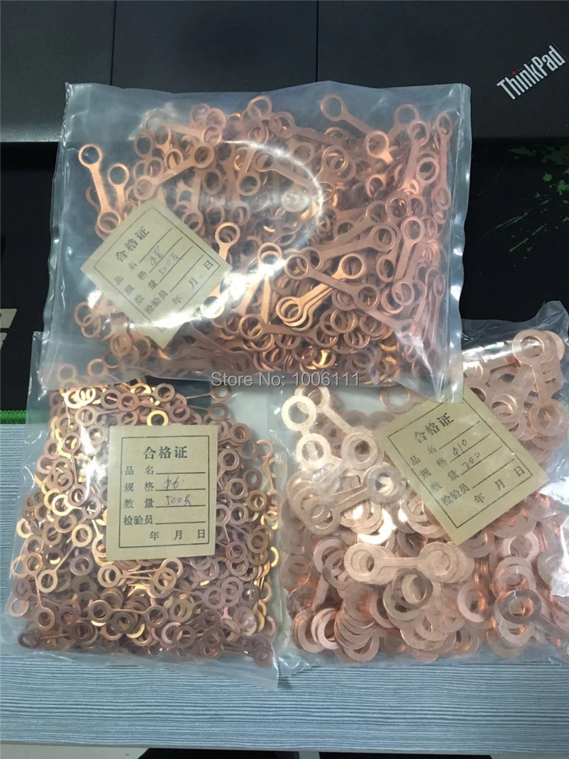 Common Rail Tube Diesel Oil Return Piep Seal Ring Washer Gasket M6 M8 Pipe Copper Clamp Pad