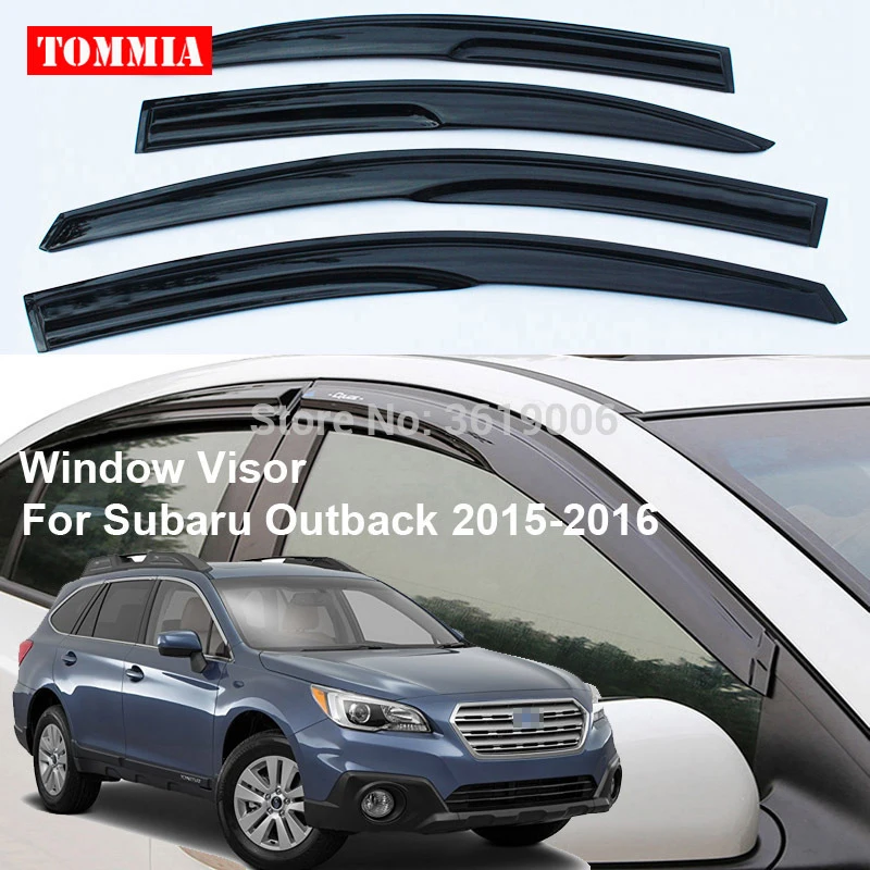 tommia 4pcs Window Visor Shade Vent Wind Rain Deflector Guards Cover