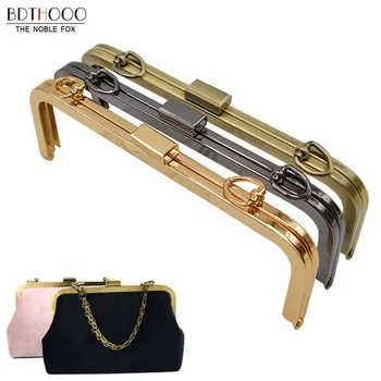 

BDTHOOO 21.5cm Metal Purse Frame Women Handle Clutch Bag Accessories DIY HandBag Frame Kiss Clasp Lock Hardware