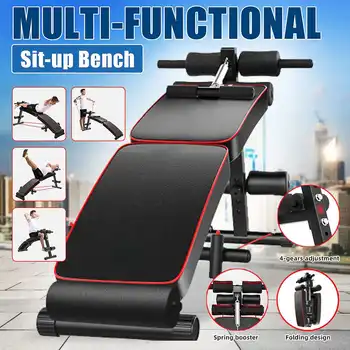 

5 Types Foldable Dumbbell Bench Backrest Sit Up AB Abdominal Multifunctional Fitness Bench Weight Training Equipment Rollers