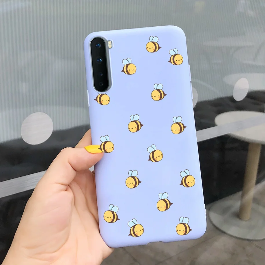 For Phone Case OnePlus Nord Cover Soft Silicone Leopard Flower Butterfly Painted Candy TPU Case For One Plus Nord 1 + Nord Coque waterproof phone bag