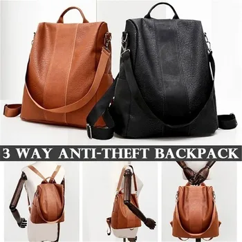 

Womens Handbags Anti-Theft Backpacks for 2020 Fashion Ladies PU Leather Shoulder Bag Womens Backpack Handbag Casual Rucksack
