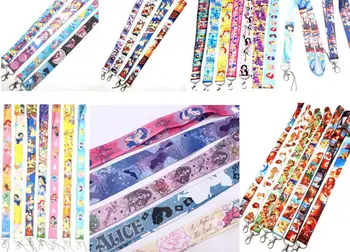 

50 pcs random Santa Claus Christmas tree lanyard Neck Strap Lanyards Badge Holder Rope Pendant Key Chain Accessorie