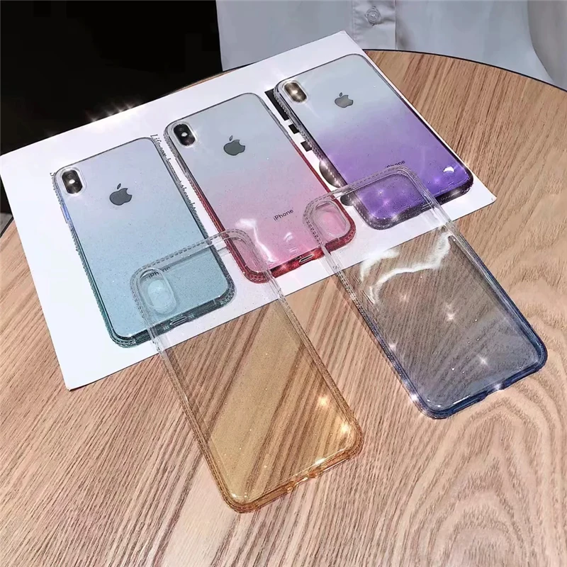 Милый Блестящий Мягкий силиконовый чехол для iPhone X XS XR XS Max 11 Pro Max Bling чехол-бампер с алмазами цветной чехол на iPhne 6 6S 7 8 Plus