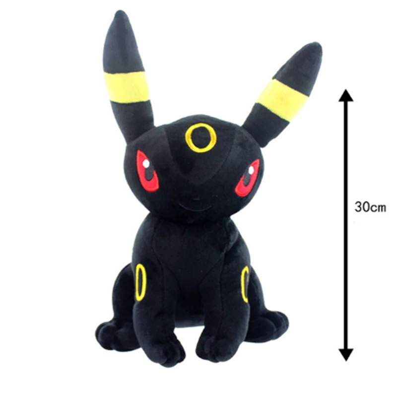 1" 30 см Большой размер Flareon плюшевые Eevee игрушка Ex Gx Мега кукла подарок - Цвет: Черный
