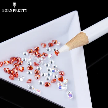 

1 Pc Triangular Plastic Rhinestone Nail Art Box Plate Empty Display Container Case Holder Storage Container Jewelry Decorations