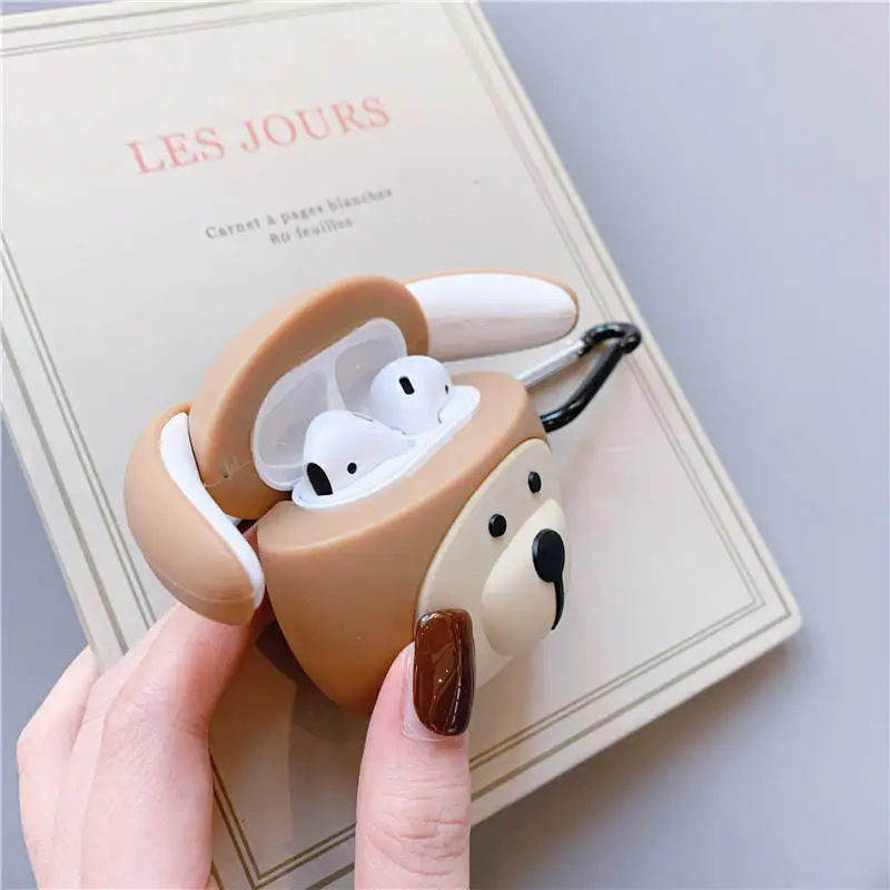 Для AirPods чехол 3D милый мультфильм корова собака свинья чехол с пингвином для Apple Airpods 2 Bluetooth беспроводные наушники зарядная коробка
