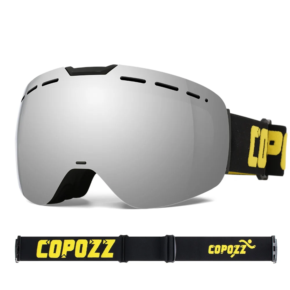 

COPOZZ professional ski goggles 2s quick replace lens Anti-fog Skiing Glasses Snowboard ski glasses Ski Mask for Men Women