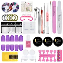 Чистый цвет, декоративный УФ-гель для ногтей, удлиненный гель для ногтей, французский лак для ногтей, светодиодный Полупостоянный гель