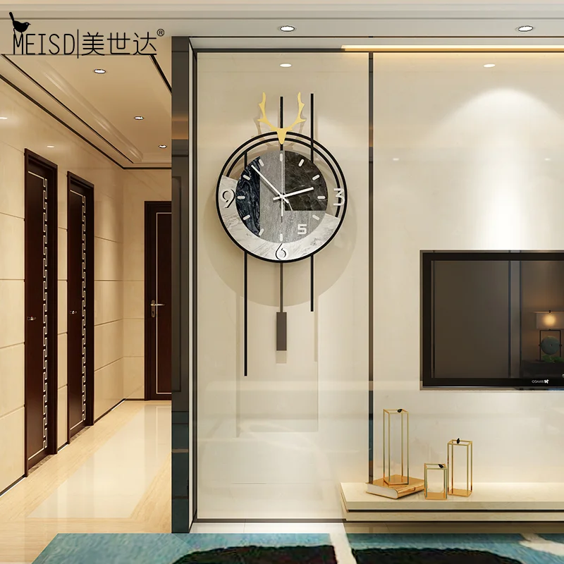 Большие декоративные часы MEISD в современном дизайне кварцевые бесшумные