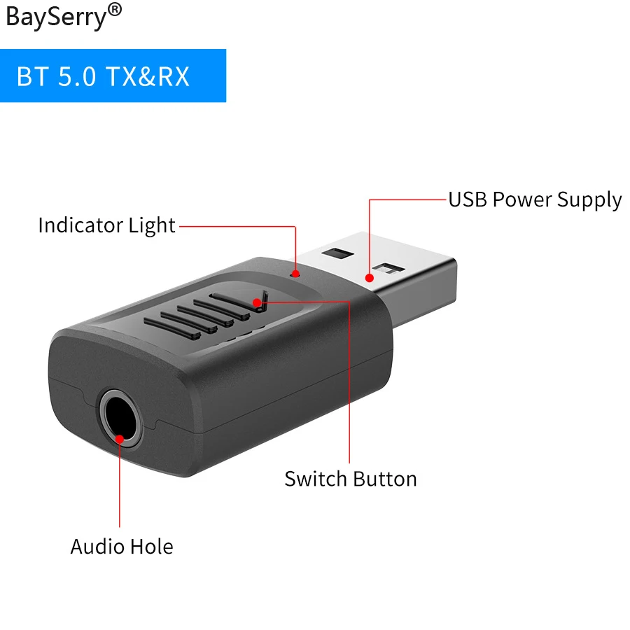 USB Bluetooth 5,0 беспроводной USB адаптер для компьютера ПК ноутбука автомобиля Bluetooth адаптер 4 в 1 передатчик Bluetooth приемник