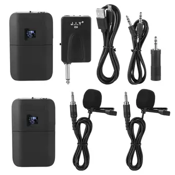 

Portable Wireless VHF Mic Lapel Clip Microphone with Receiver Transmitter with LED Screen Display