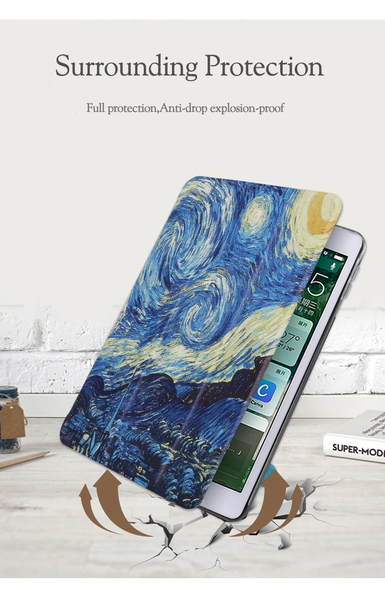 Чехол-книжка для Apple iPad Air 1 2013 9,7 дюйма с рисунком из искусственной кожи для iPad air1 A1474 A1475 A1476 9,7''