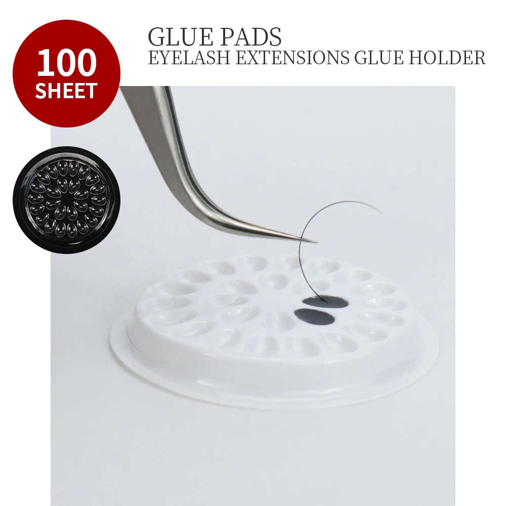 

Wholesale Flower Shape Eyelash glue holder Glue Gasket Adhesive Pallet Eyelash Extension glue pads stand on eyelash