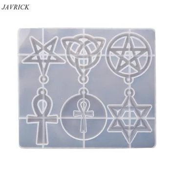 

DIY Hexagram Spiritual Amulet Pendant Resin Mold Celtics Pentagrams Star Molds