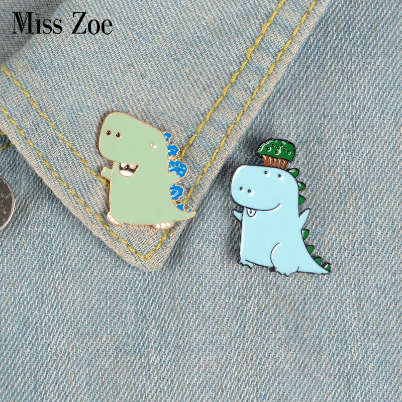 

Tyrannosaurus Rex Enamel Pin Custom Dinosaur Brooches for Bag Clothes Lapel Pin Cute Animal Badge Jewelry Gift Kids Friends