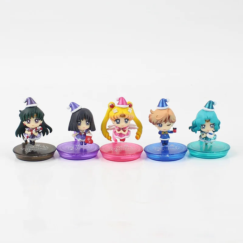 Аниме Sailor Moon Tsukino Usagi фигурка принцесса Сейлор Мун и Чиба мяч в масках ПВХ