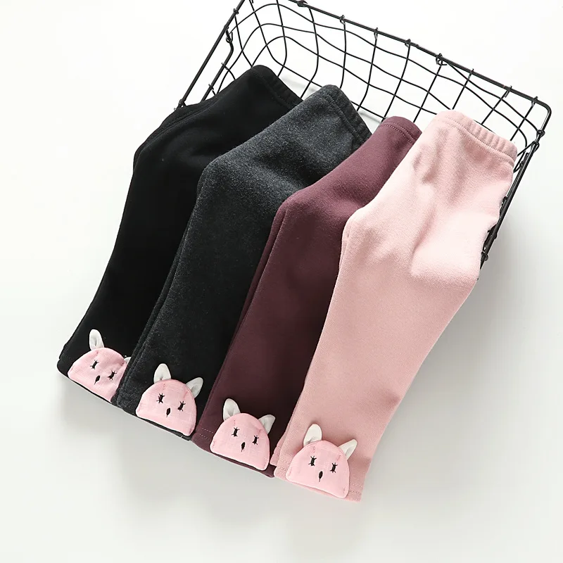 Crawler Autumn And Winter New Style Girls Brushed And Thick Leggings Korean-style Trend Baby Girls Slim Fit Leggings