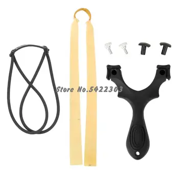 

New Slingshot With Flat Rubber Band Slingshot Outdoor Hunting Big Power Precision Slingshot Catapultas For Shooting