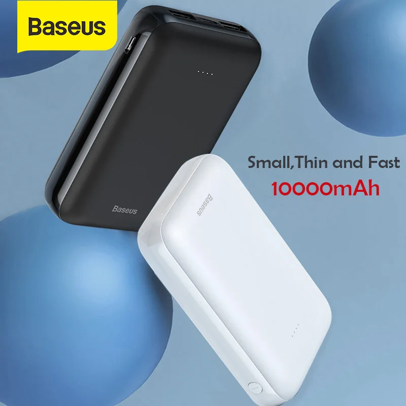 Baseus 10000 мАч Мини Внешний аккумулятор портативное USB зарядное устройство для iPhone