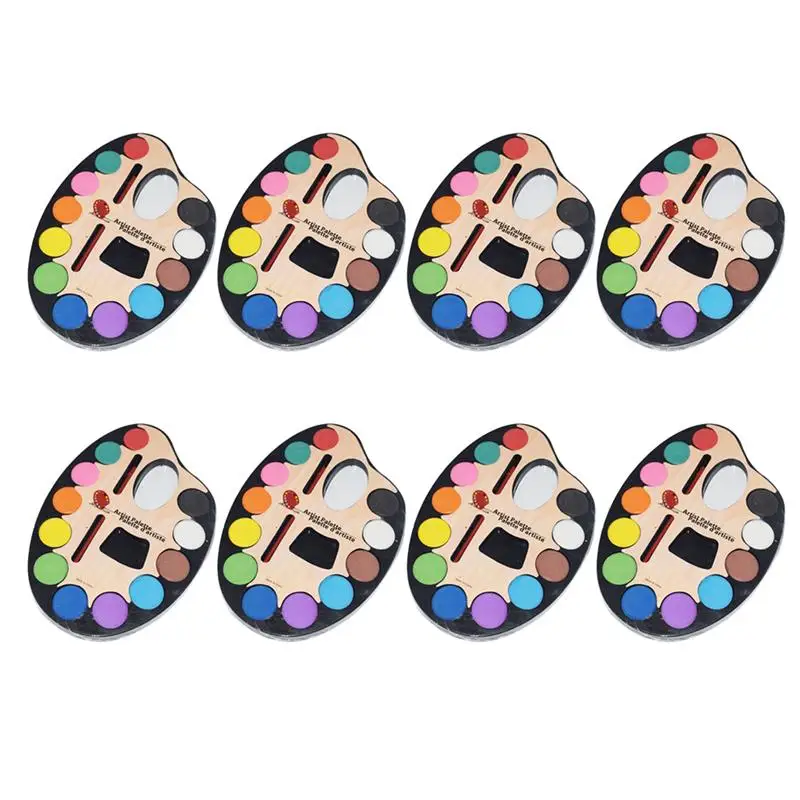8 шт 12 цветов акварельный набор для художника палитра краски Твердые акварельные