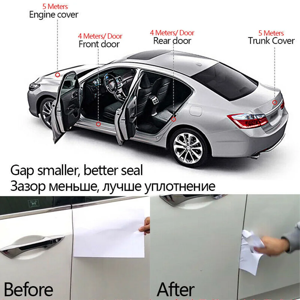 Резиновые уплотнительные полоски в форме B для автомобиля, 5 м, черные, для авто, для двери, капот, отделка багажника, отделка края, резиновый уплотнитель, уплотнительная лента, аксессуары
