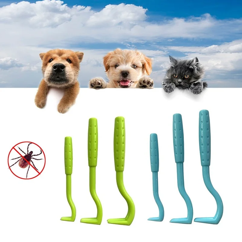 3pcs Pet Flea Remover Tools Scratching Hook Tick Picker Flea Pets Dogs Comb Cat Dog Grooming