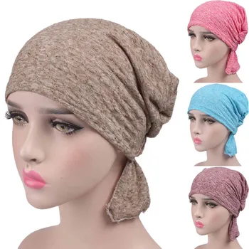 

Breathable Women's Bubble Kerchief Chemo Hat Beanie Scarf Turban Head Cap Headwear For Cancer Patients Muslim Wrap Cap #L20
