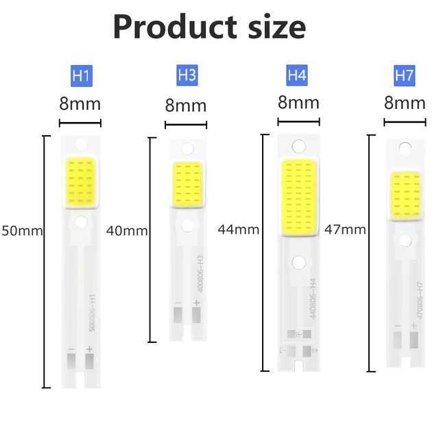 C6 COB Chips LED Scheinwerfer Lampen Für H1 H4 H7 HB3 HB4 880 H13