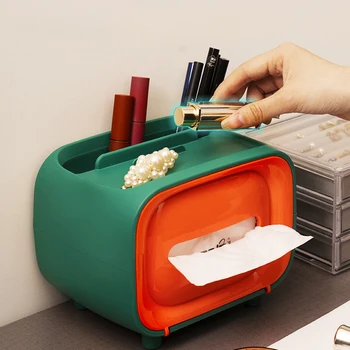 

Nordic Tissue Box Remote Control Home Office Desk Storage Box Living Room Multifunctional Paper Drawer Box Bedroom Organizer