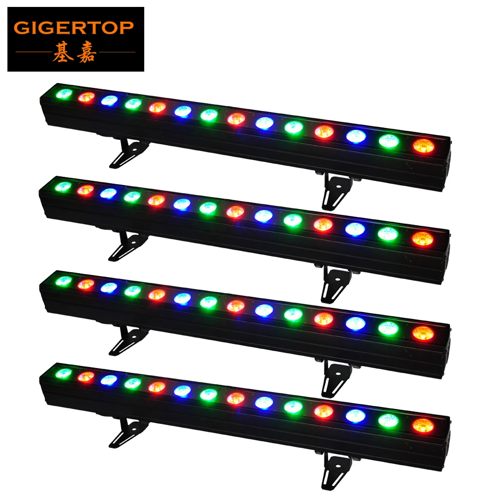 4 Gigertop TP-WP1430B 450 Вт RGB COB 3в1 светодиодный настенный светильник 14x30 Вт DMX/Sound Active/AUTO/Master-Slave 3 pin male& female XLR - Цвет: 4